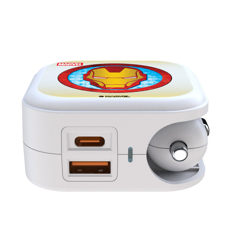 Marvel Avengers Iron Man Grid 2 in 1 USB Charger Ports.Jpg