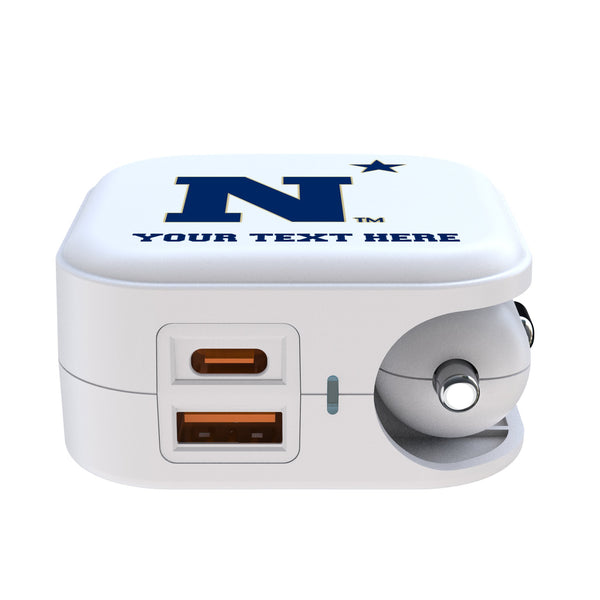 United State Naval Academy Midshipmen Personalized Insignia 2 in 1 USB Charger Ports.Jpg