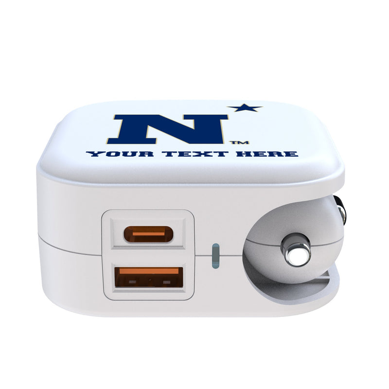 United State Naval Academy Midshipmen Personalized Insignia 2 in 1 USB Charger Ports.Jpg