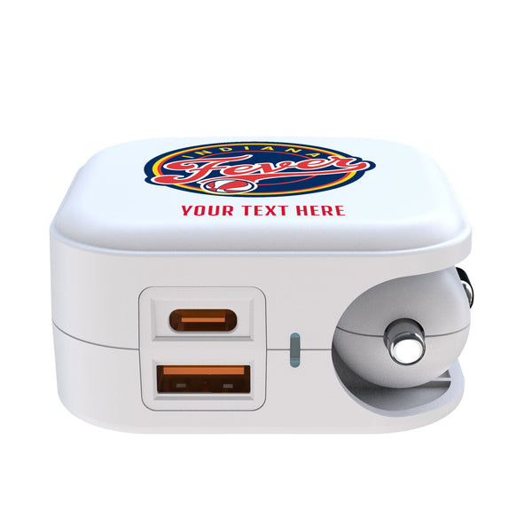 Indiana Fever Personalized Insignia 2 in 1 USB Charger Ports.Jpg