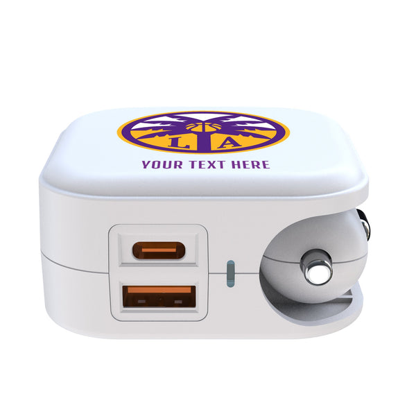 Los Angeles Sparks Personalized Insignia 2 in 1 USB Charger Ports.Jpg
