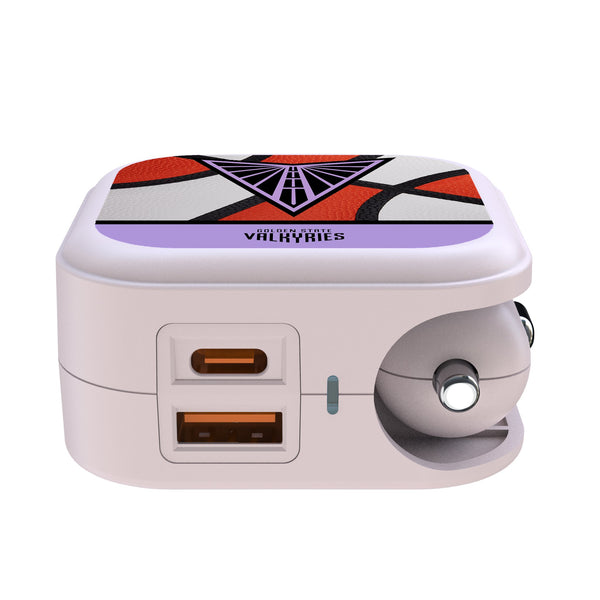 Golden State Valkyries Basketball 2 in 1 USB Charger Ports.Jpg