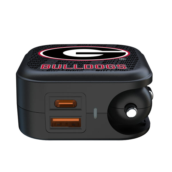 University of Georgia Bulldogs Text Backdrop 2 in 1 USB A/C Charger Ports.Jpg