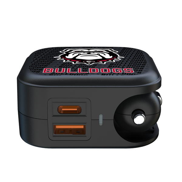 University of Georgia Bulldogs Uga Text Backdrop 2 in 1 USB A/C Charger Ports.Jpg
