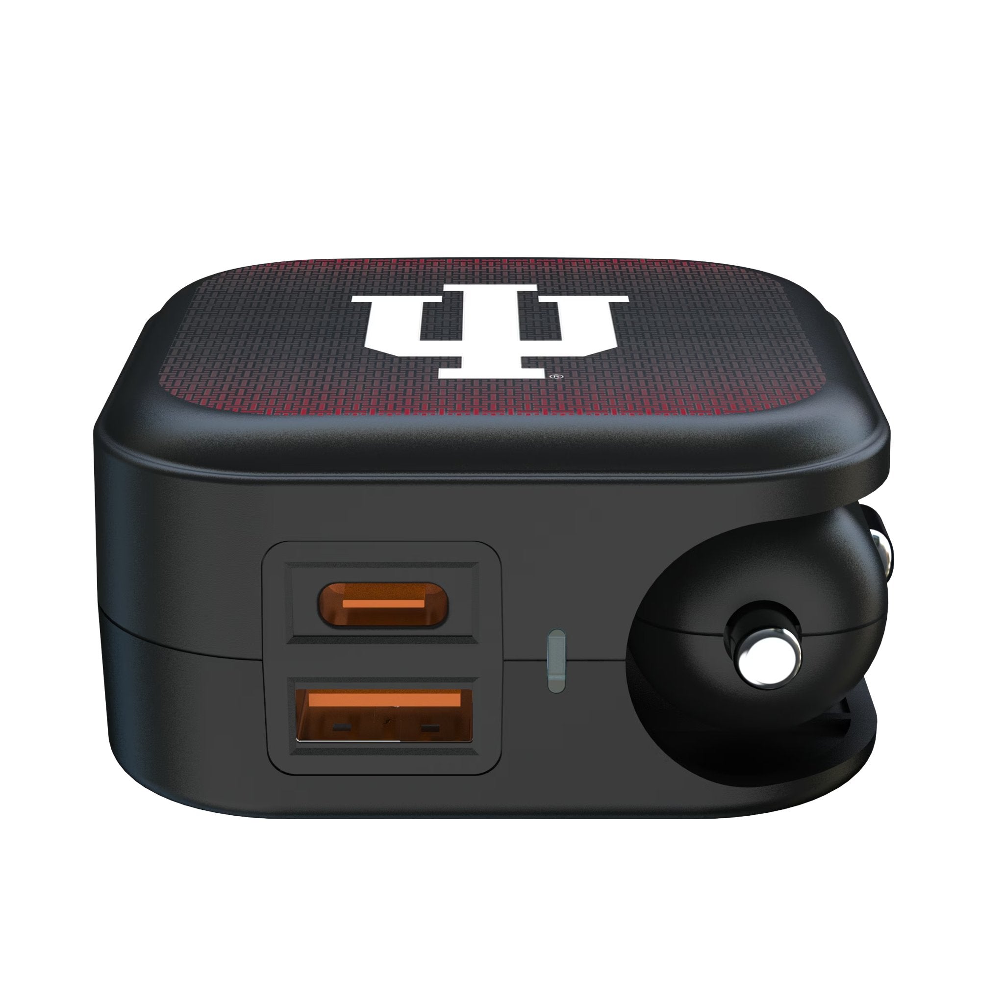 Indiana University Hoosiers Linen 2 in 1 USB A/C Charger Ports.Jpg