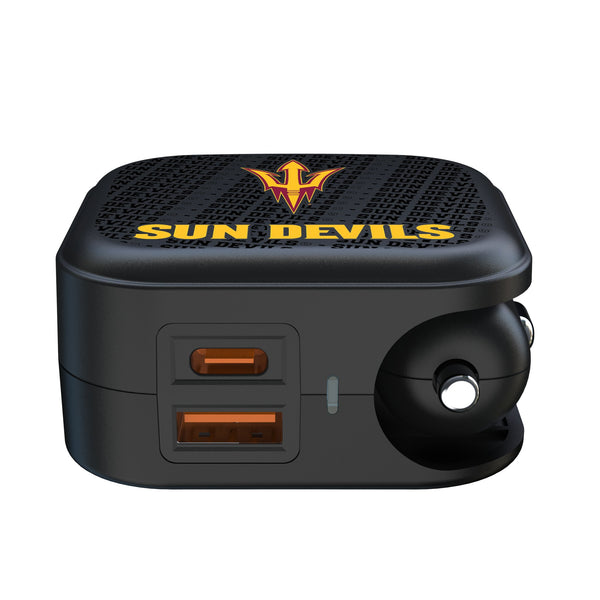 Arizona State University Sun Devils Text Backdrop 2 in 1 USB A/C Charger Ports.Jpg