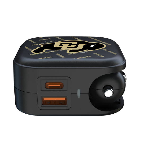 University of Colorado Buffaloes Quadtile 2 in 1 USB A/C Charger Ports.Jpg