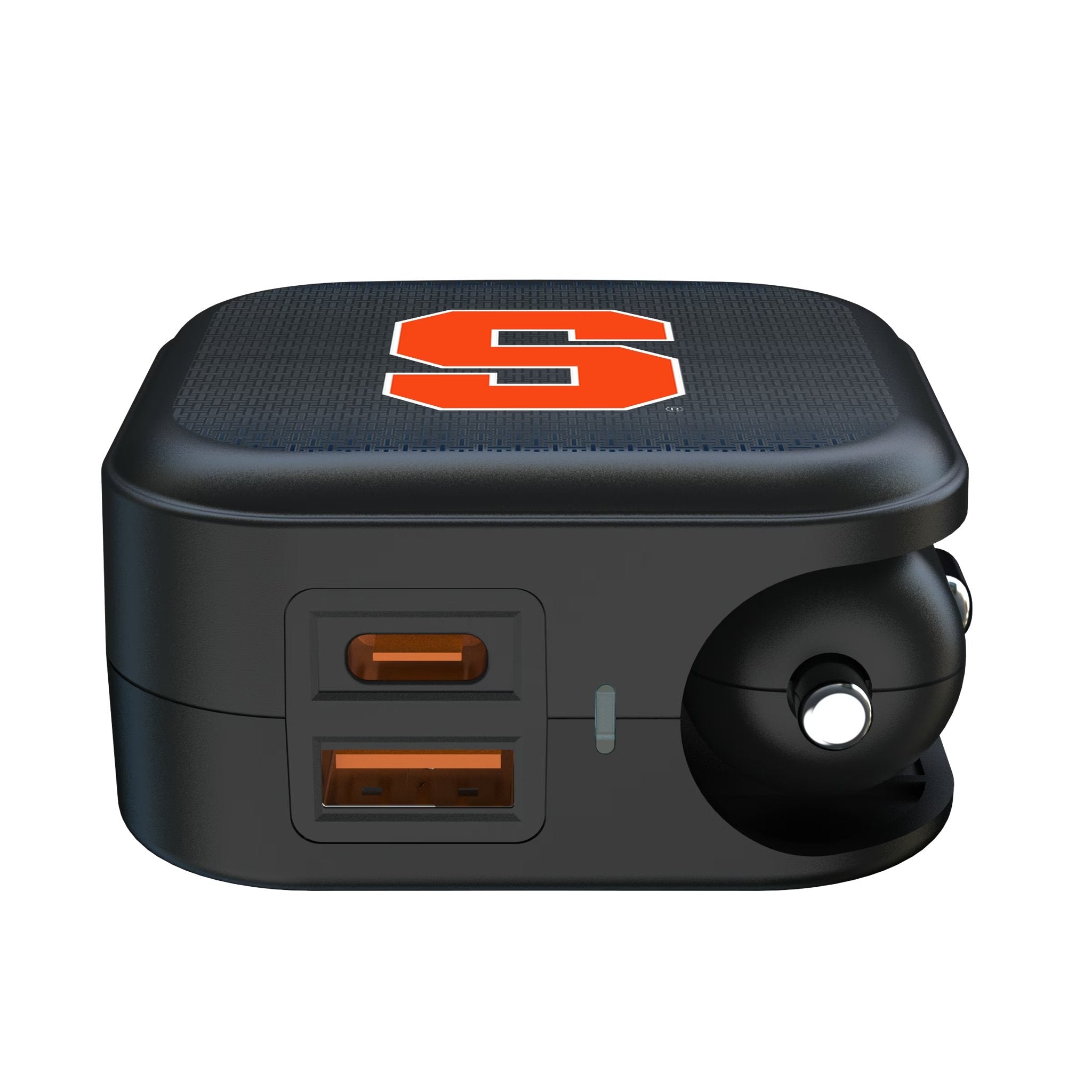 Syracuse University Orange Linen 2 in 1 USB A/C Charger Ports.Jpg