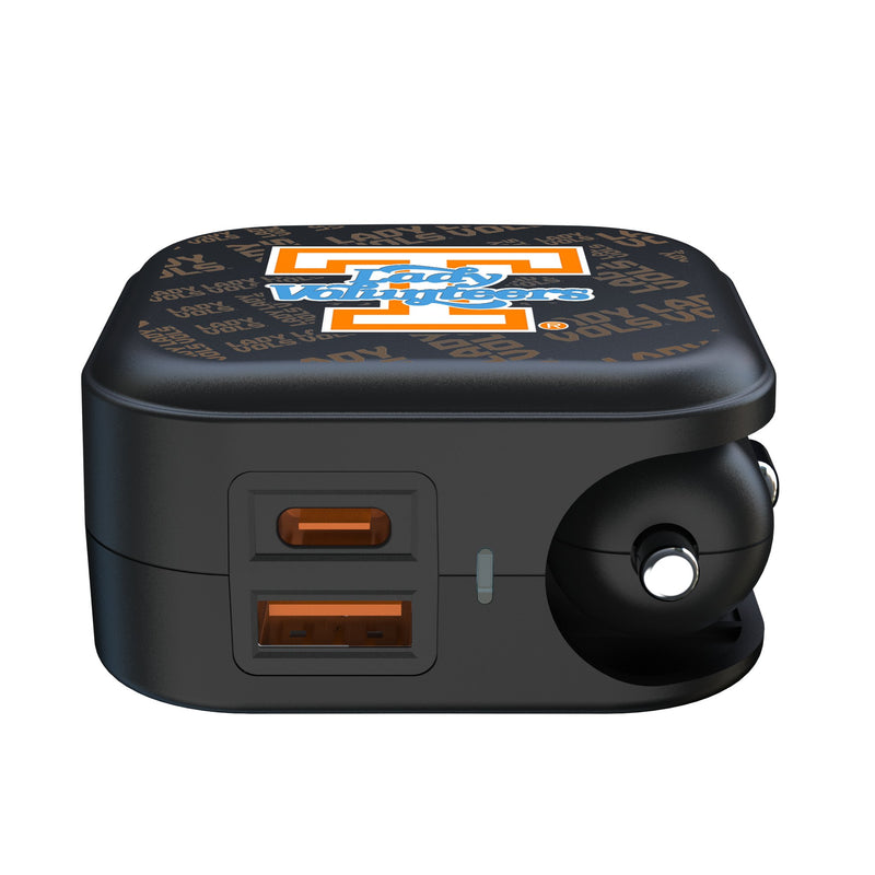 University of Tennessee Volunteers Quadtile 2 in 1 USB A/C Charger Ports.Jpg