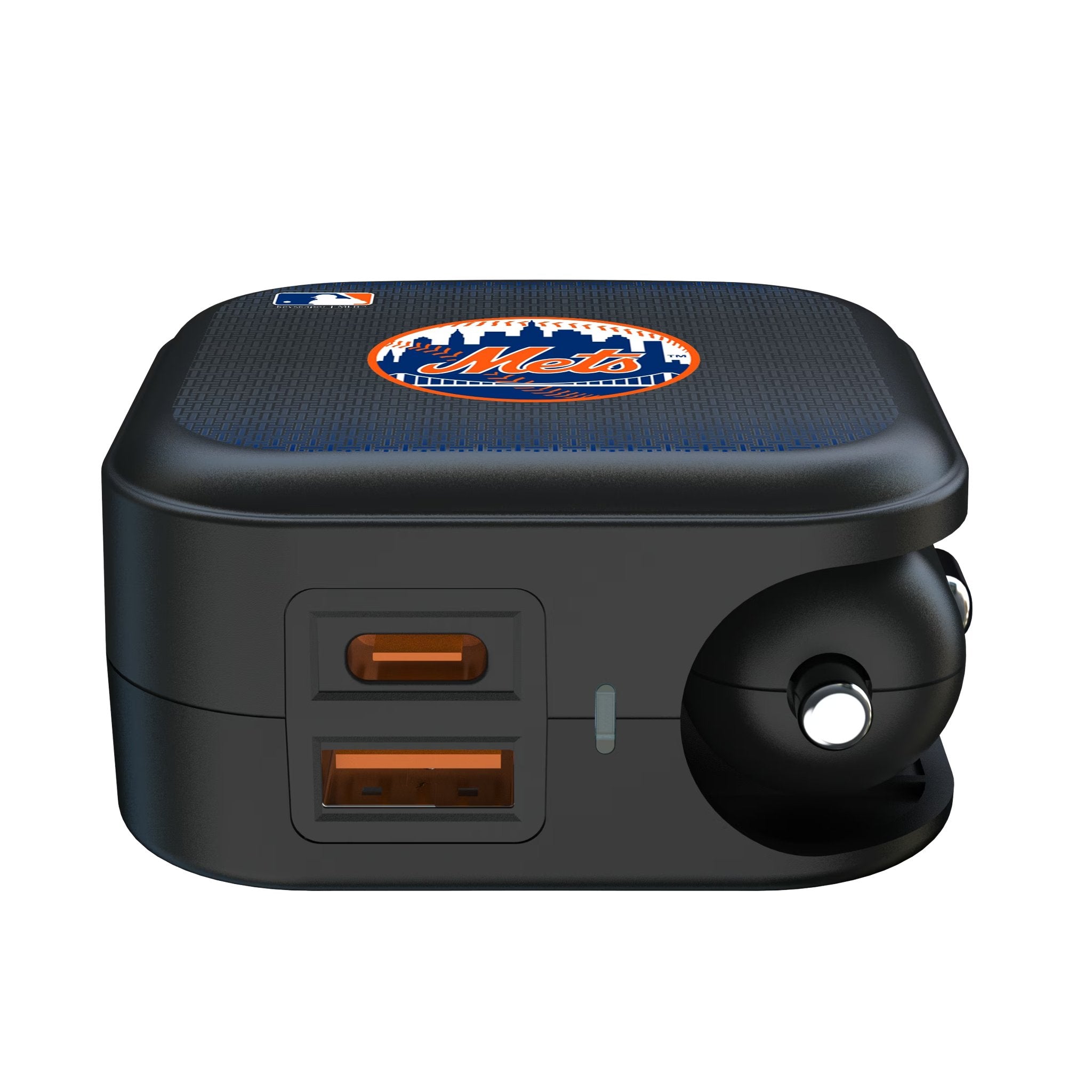 New York Mets Linen 2 in 1 USB A/C Charger Ports.Jpg
