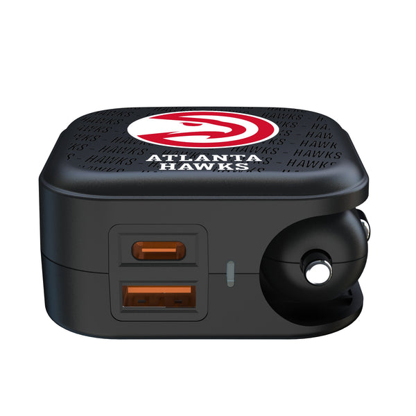 Atlanta Hawks Text Backdrop 2 in 1 USB A/C Charger Ports.Jpg