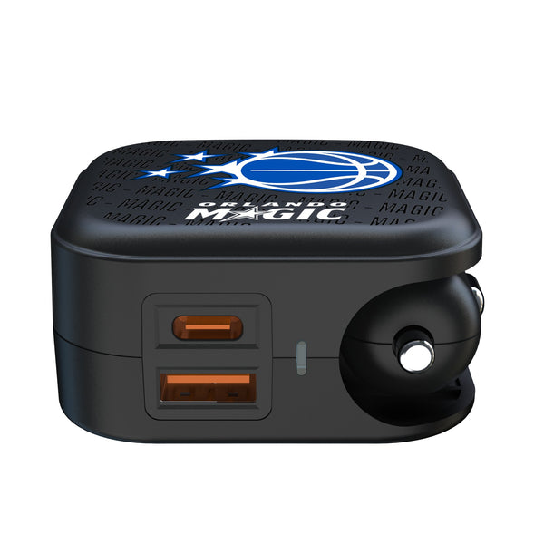 Orlando Magic Text Backdrop 2 in 1 USB A/C Charger Ports.Jpg