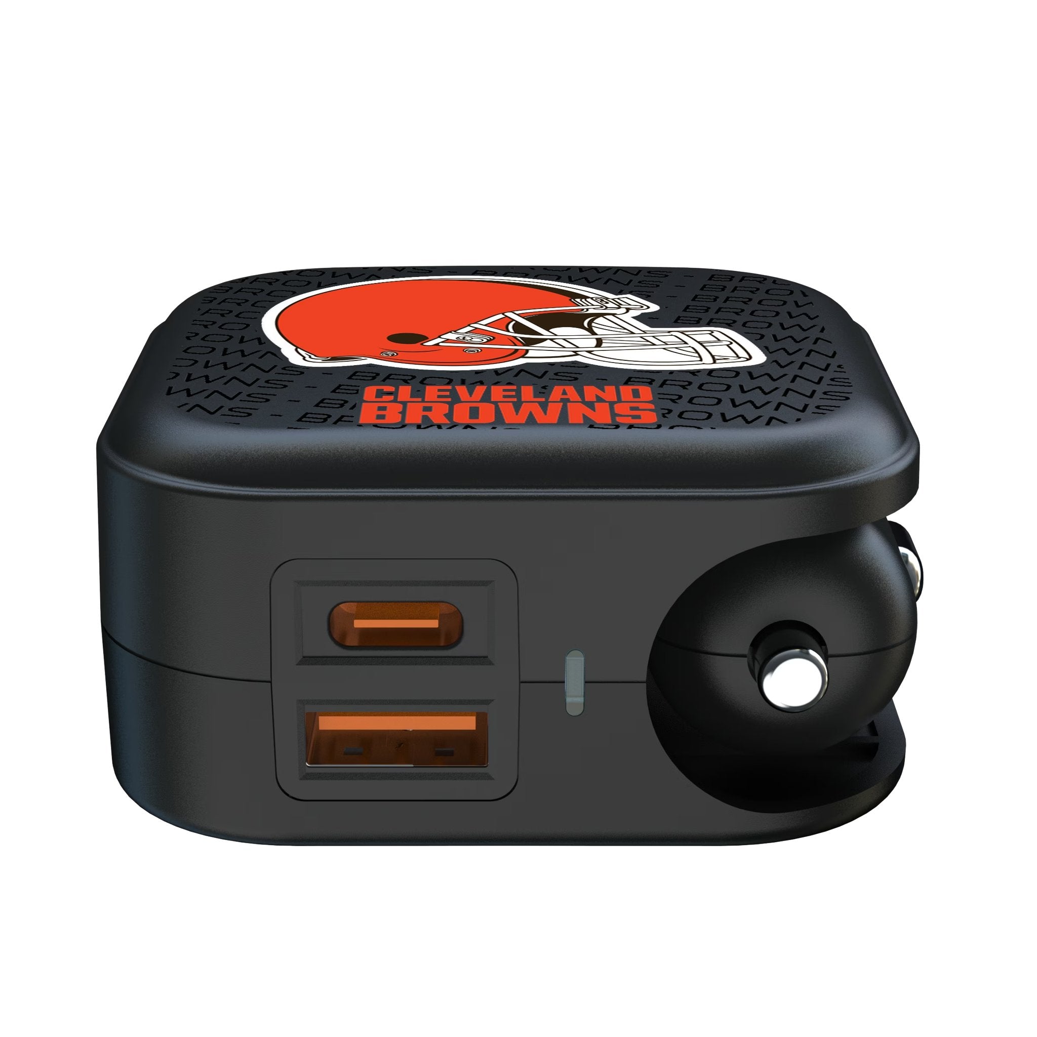 Cleveland Browns Text Backdrop 2 in 1 USB A/C Charger Ports.Jpg