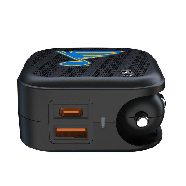 St. Louis Blues Text Backdrop 2 in 1 USB A/C Charger Ports.Jpg