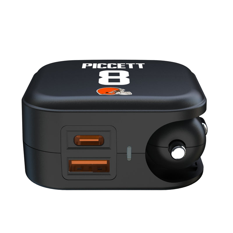 Kenny Pickett Cleveland Browns 8 Game Tactic 2 in 1 USB A/C Charger Ports.Jpg