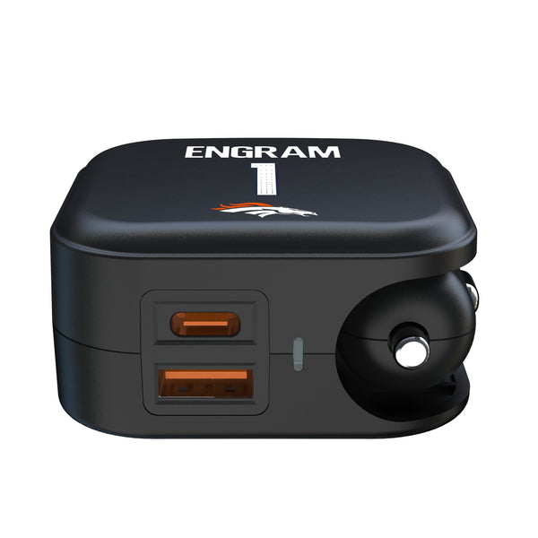 Evan Engram Denver Broncos 1 Game Tactic 2 in 1 USB A/C Charger Ports.Jpg