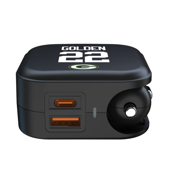 Matthew Golden Green Bay Packers 22 Game Tactic 2 in 1 USB A/C Charger Ports.Jpg