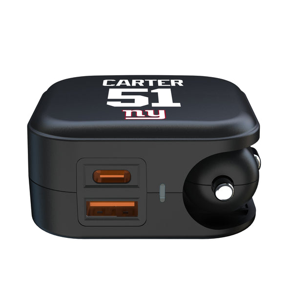 Abdul Carter New York Giants 51 Game Tactic 2 in 1 USB A/C Charger Ports.Jpg