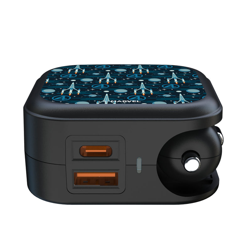 Marvel Fantastic Four Pattern 2 in 1 USB A/C Charger Ports.Jpg