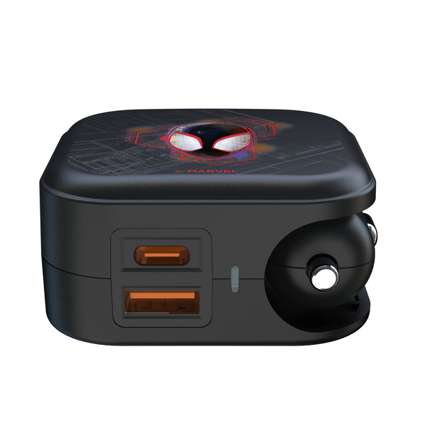 Marvel Miles Morales Badge 2 in 1 USB A/C Charger Ports.Jpg