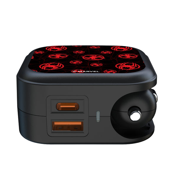 Marvel Miles Morales Pattern 2 in 1 USB A/C Charger Ports.Jpg