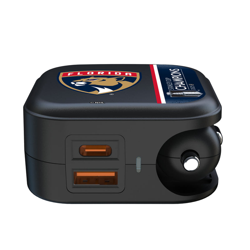 Florida Panthers 2025 Stanley Cup 2 in 1 USB A/C Charger Ports.Jpg
