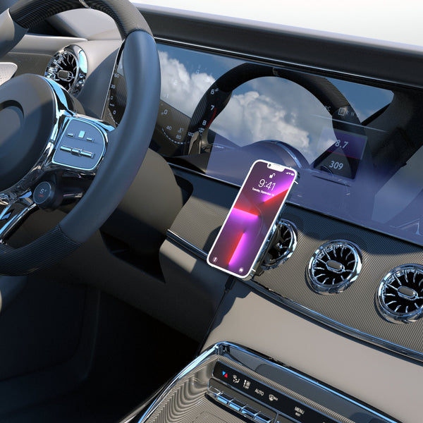 Reno Aces Linen Wireless Mag Car Charger Lifestyle.Jpg