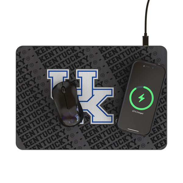 University of Kentucky Wildcats Monocolor Tilt 15-Watt Wireless Charger and Mouse Pad Lifestyle.Jpg