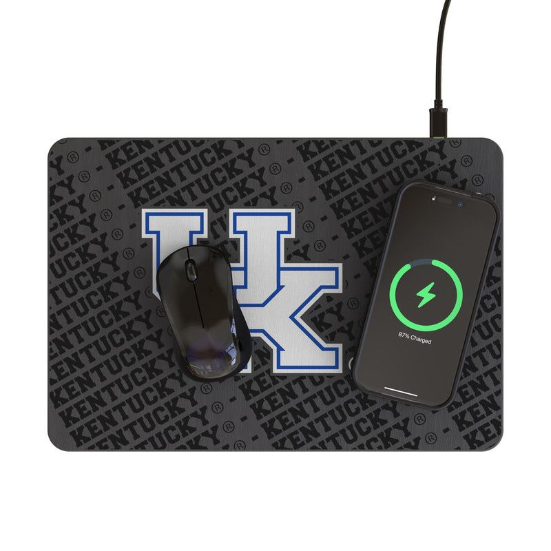 University of Kentucky Wildcats Monocolor Tilt 15-Watt Wireless Charger and Mouse Pad Lifestyle.Jpg