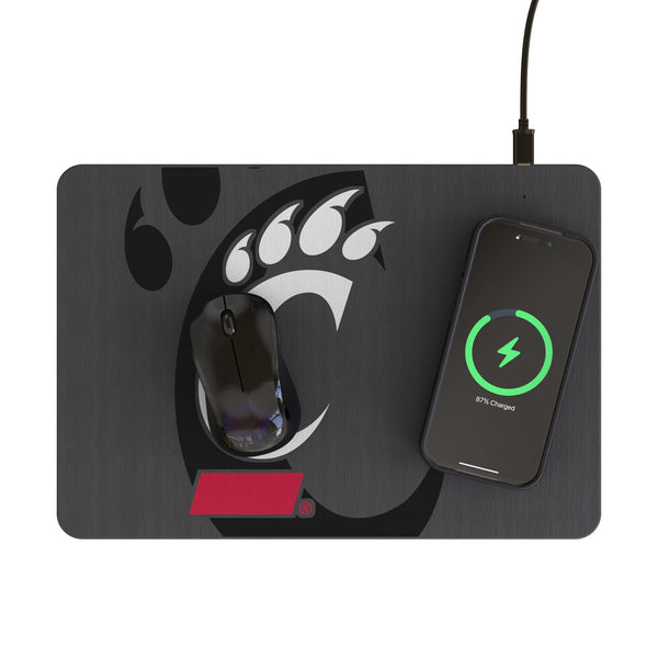 University of Cincinnati Bearcats Personalized Tilt 15-Watt Wireless Charger and Mouse Pad Lifestyle.Jpg