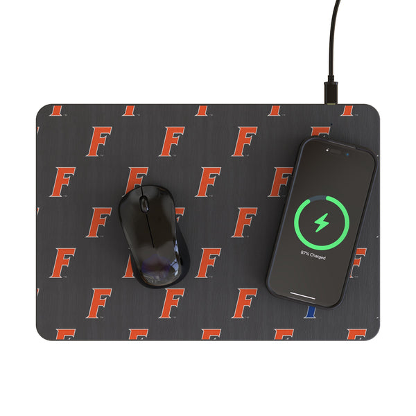 University of Florida Gators Fashion Pattern 15-Watt Wireless Charger and Mouse Pad Lifestyle.Jpg