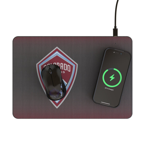 Colorado Rapids Linen 15-Watt Wireless Charger and Mouse Pad Lifestyle.Jpg