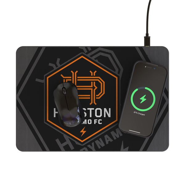 Houston Dynamo Personalized Tilt 15-Watt Wireless Charger and Mouse Pad Lifestyle.Jpg