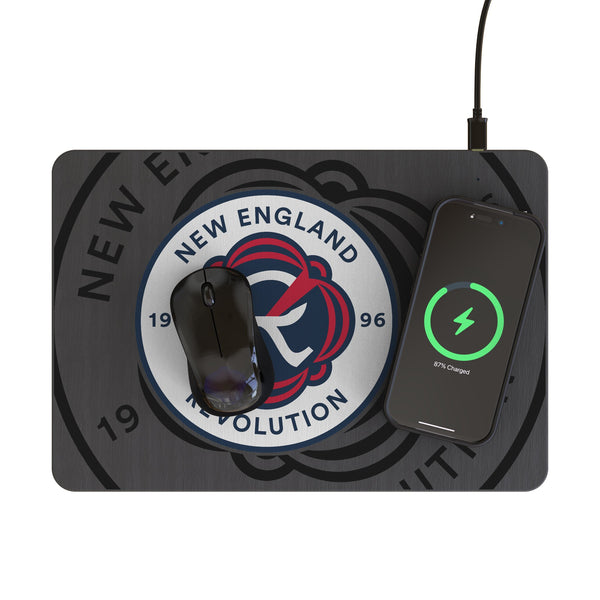 New England Revolution Monocolor Tilt 15-Watt Wireless Charger and Mouse Pad Lifestyle.Jpg
