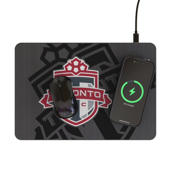 Toronto FC Monocolor Tilt 15-Watt Wireless Charger and Mouse Pad Lifestyle.Jpg