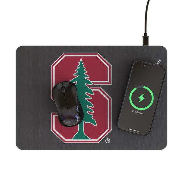 Stanford University Cardinal Monocolor Tilt 15-Watt Wireless Charger and Mouse Pad Lifestyle.Jpg