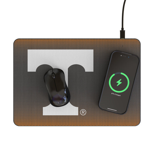 University of Tennessee Volunteers Linen 15-Watt Wireless Charger and Mouse Pad Lifestyle.Jpg