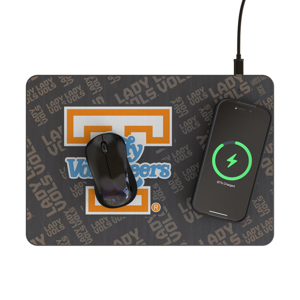 University of Tennessee Volunteers Quadtile 15-Watt Wireless Charger and Mouse Pad Lifestyle.Jpg