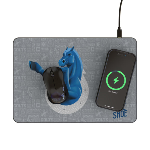 Indianapolis Colts 2024 Edition 15-Watt Wireless Charger and Mouse Pad Lifestyle.Jpg