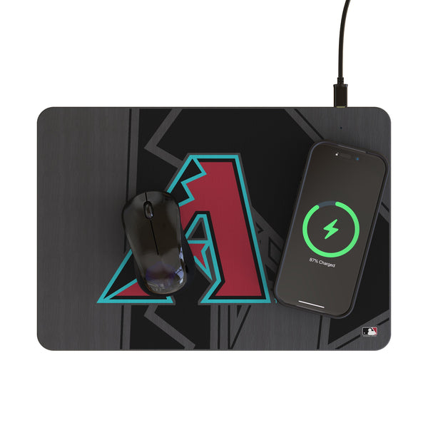 Arizona Diamondbacks Personalized Tilt 15-Watt Wireless Charger and Mouse Pad Lifestyle.Jpg
