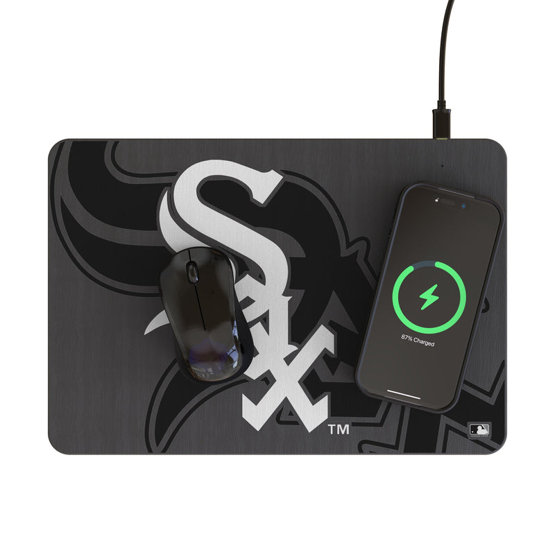 Chicago White Sox Personalized Tilt 15-Watt Wireless Charger and Mouse Pad Lifestyle.Jpg