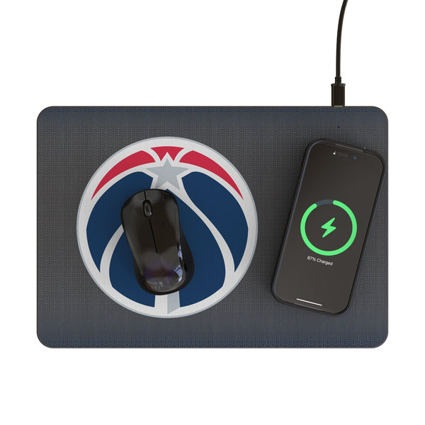 Washington Wizards Linen 15-Watt Wireless Charger and Mouse Pad Lifestyle.Jpg
