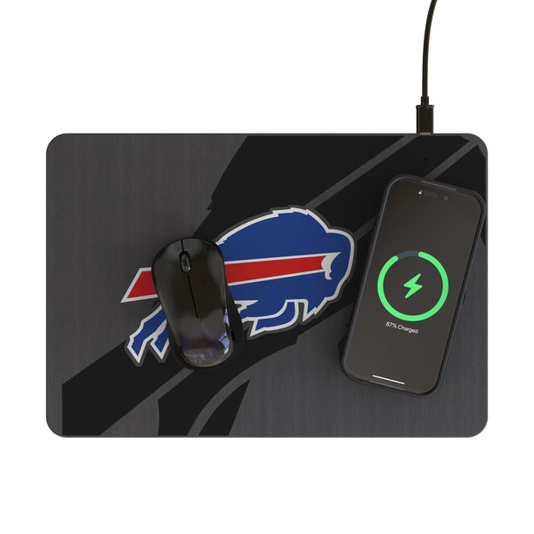 Buffalo Bills Personalized Tilt 15-Watt Wireless Charger and Mouse Pad Lifestyle.Jpg
