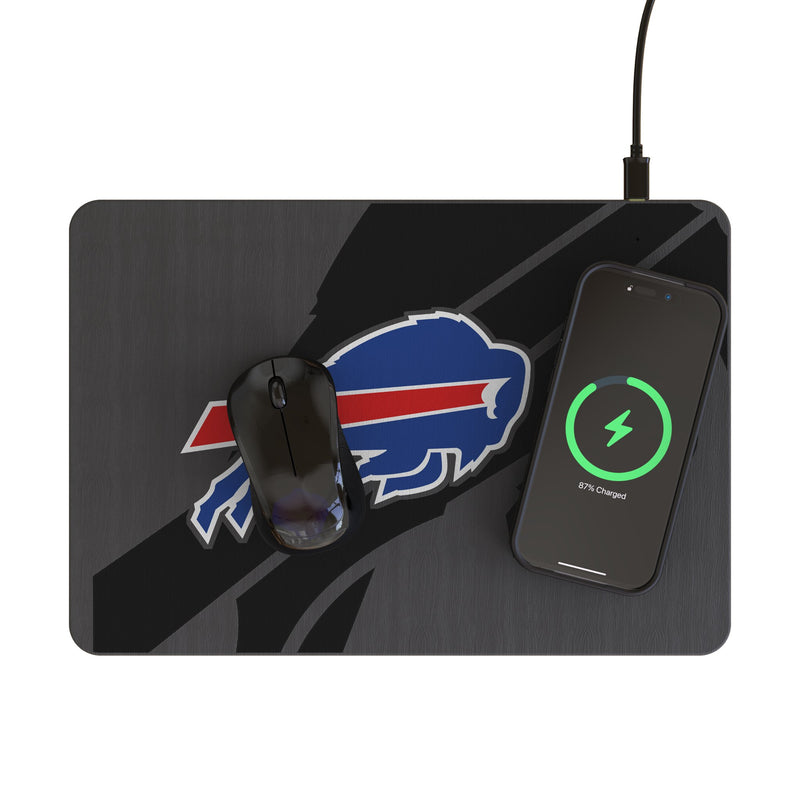 Buffalo Bills Personalized Tilt 15-Watt Wireless Charger and Mouse Pad Lifestyle.Jpg