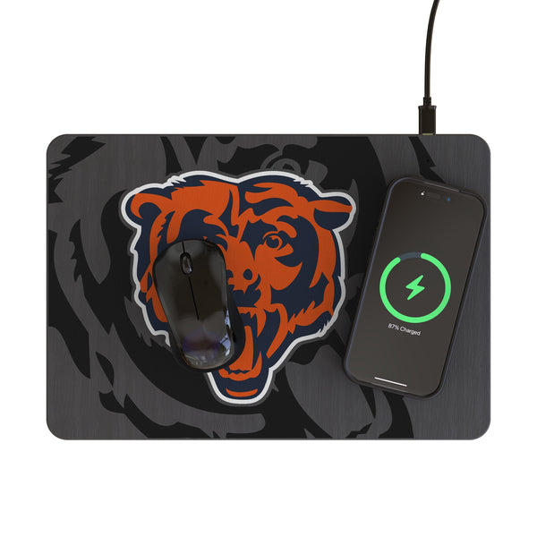 Chicago Bears Personalized Tilt 15-Watt Wireless Charger and Mouse Pad Lifestyle.Jpg
