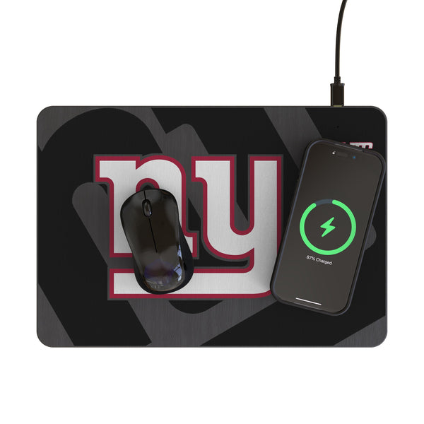 New York Giants Monocolor Tilt 15-Watt Wireless Charger and Mouse Pad Lifestyle.Jpg