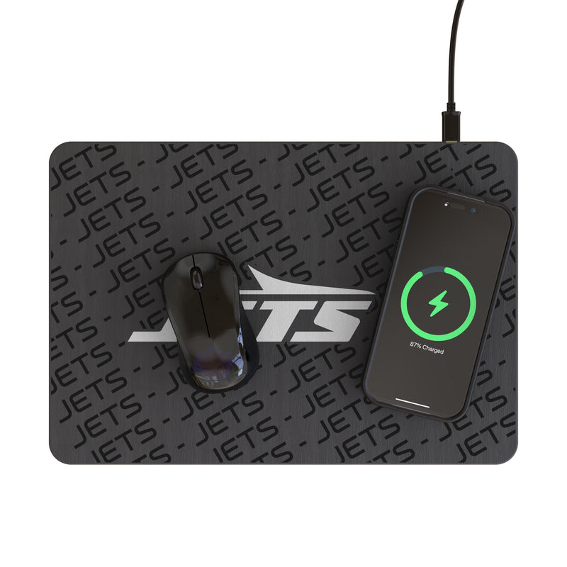 New York Jets Personalized Tilt 15-Watt Wireless Charger and Mouse Pad Lifestyle.Jpg