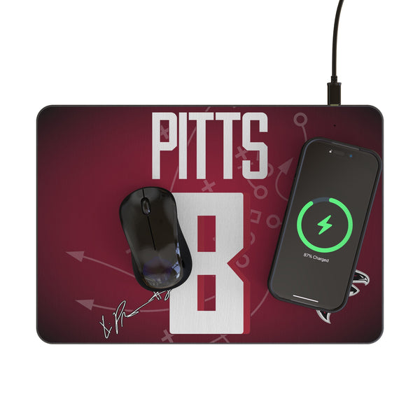Kyle Pitts Atlanta Falcons 8 Game Tactic 15-Watt Wireless Charger and Mouse Pad Lifestyle.Jpg