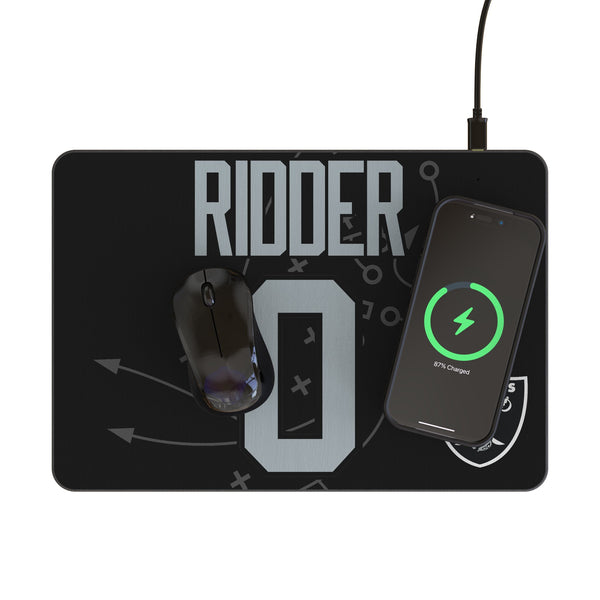 Desmond Ridder Las Vegas Raiders 0 Game Tactic 15-Watt Wireless Charger and Mouse Pad Lifestyle.Jpg