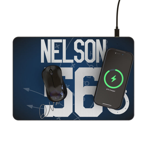 Quenton Nelson Indianapolis Colts 56 Game Tactic 15-Watt Wireless Charger and Mouse Pad Lifestyle.Jpg